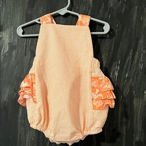 Darling Orange Striped Kids Outfit